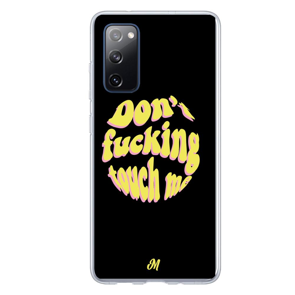 Funda Don't fucking touch me amarillo Samsung