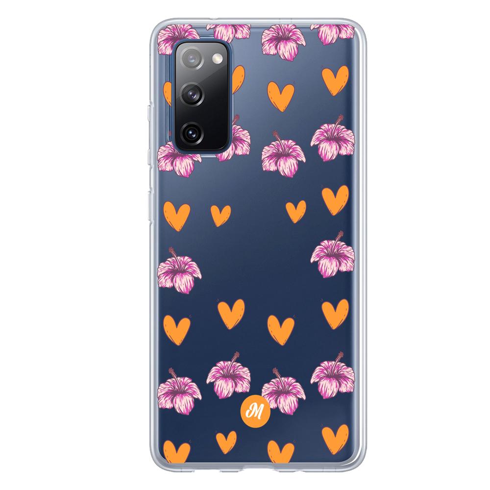 Funda Amor naranja Samsung