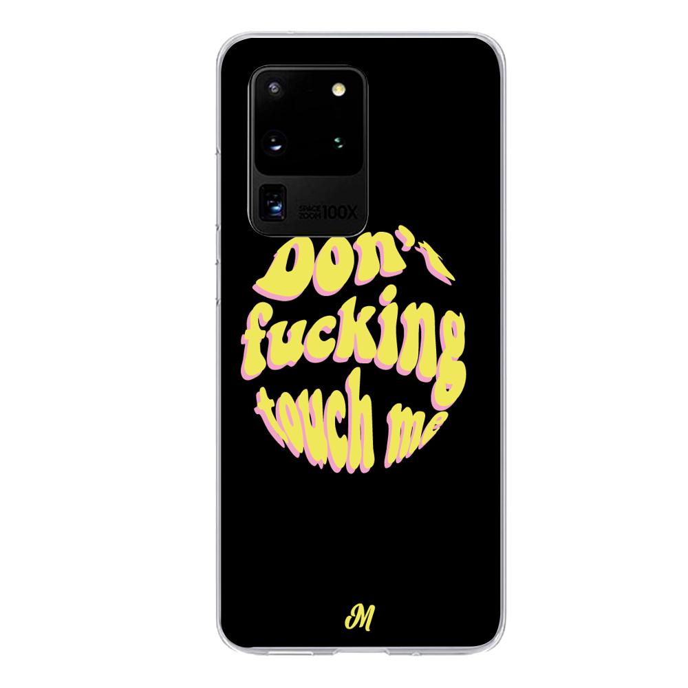 Funda Don't fucking touch me amarillo Samsung