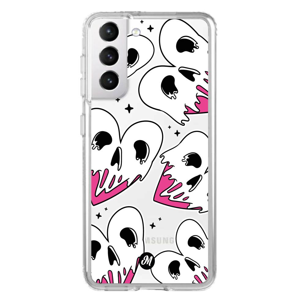 Cases para Samsung S21 Corazones calavera - Mandala Cases