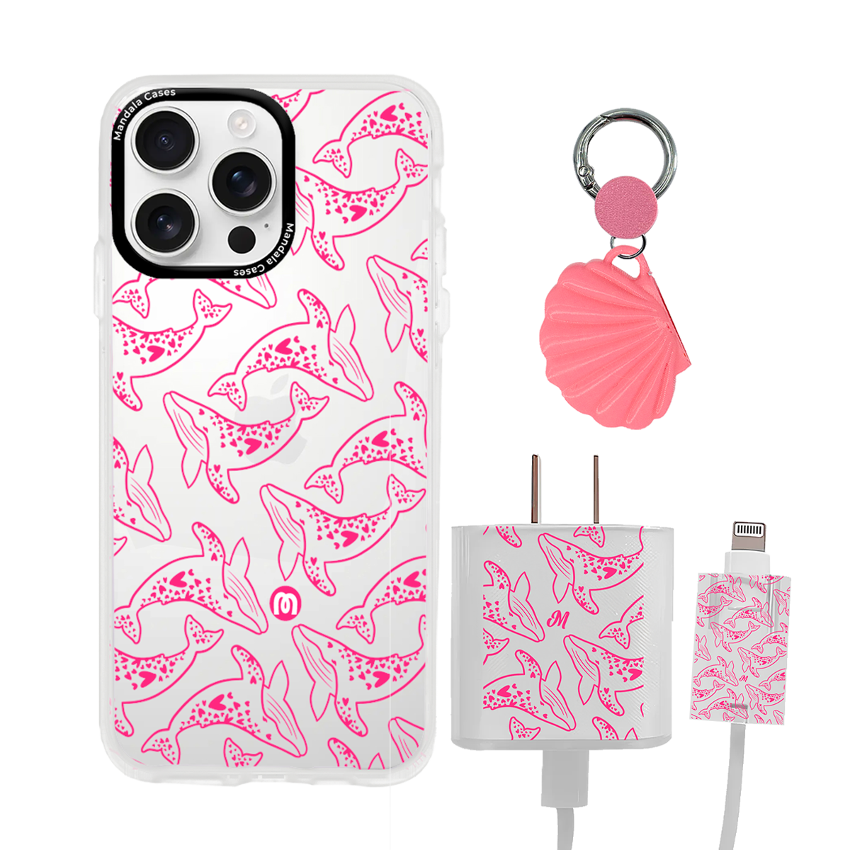 COMBO WHALE HEART - Mandala Cases 