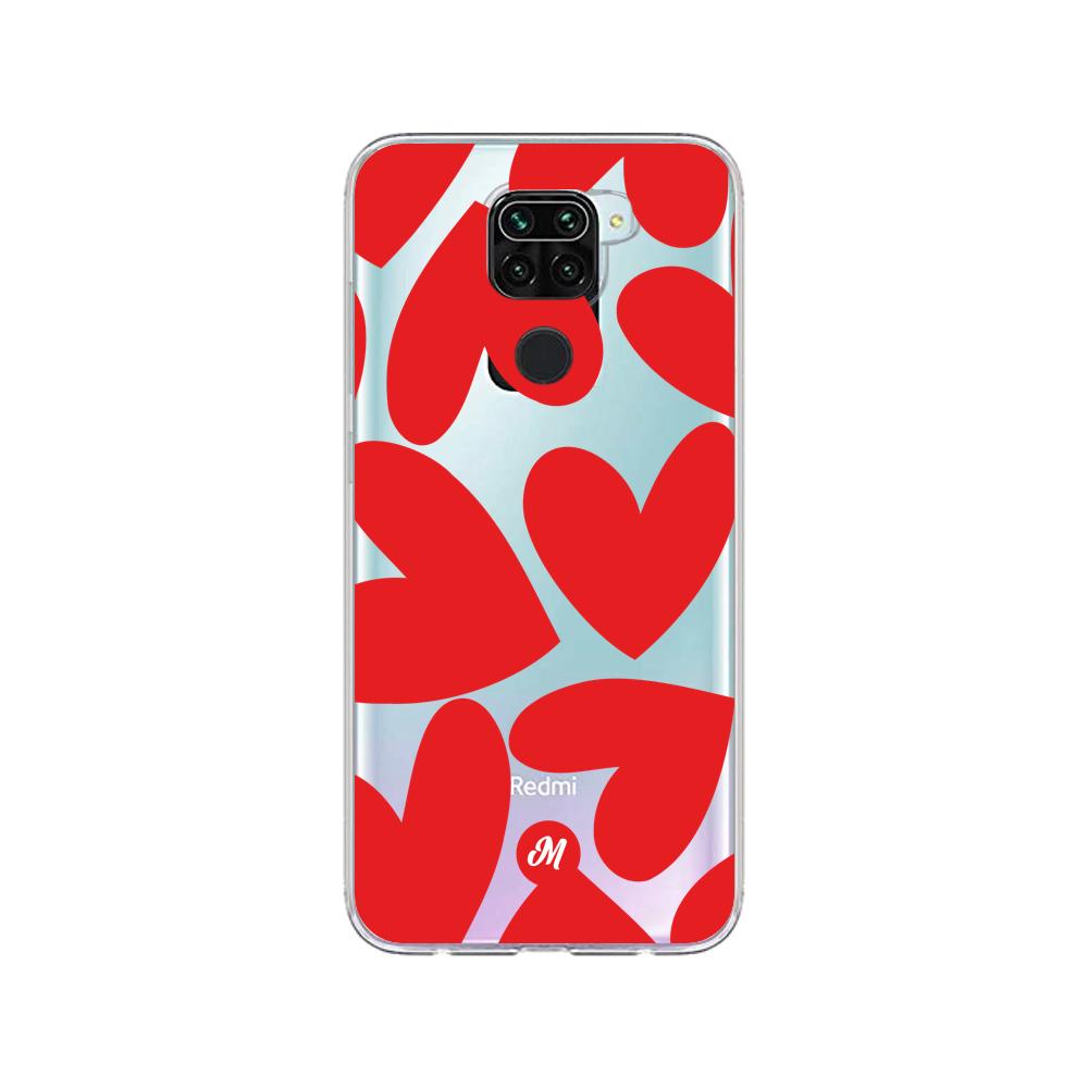 Cases para Xiaomi redmi note 9 Red heart transparente - Mandala Cases