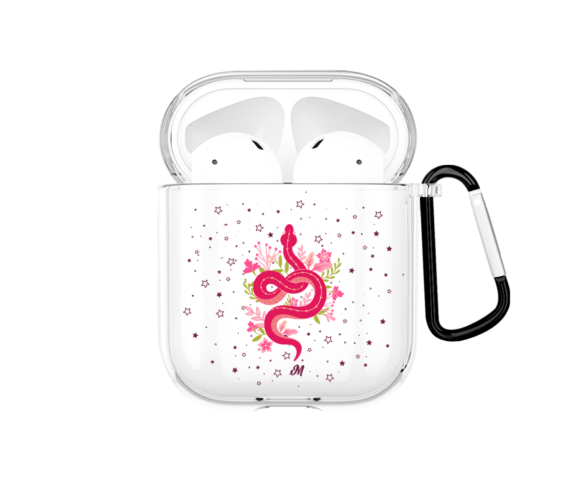 Pink Snake Airpods Case - Mandala Cases sas