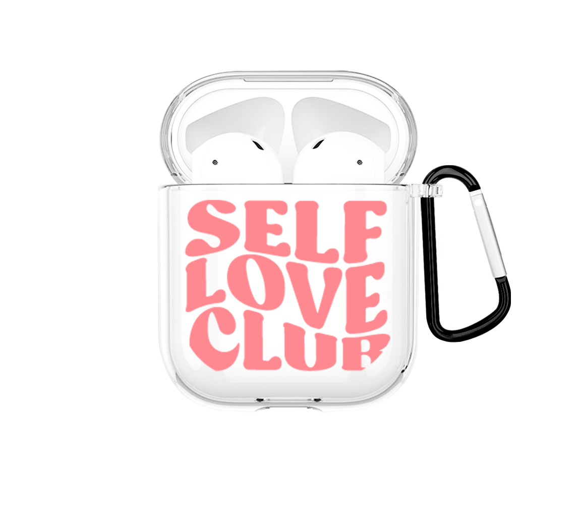 Self Love Club Pink Airpods case - Mandala Cases