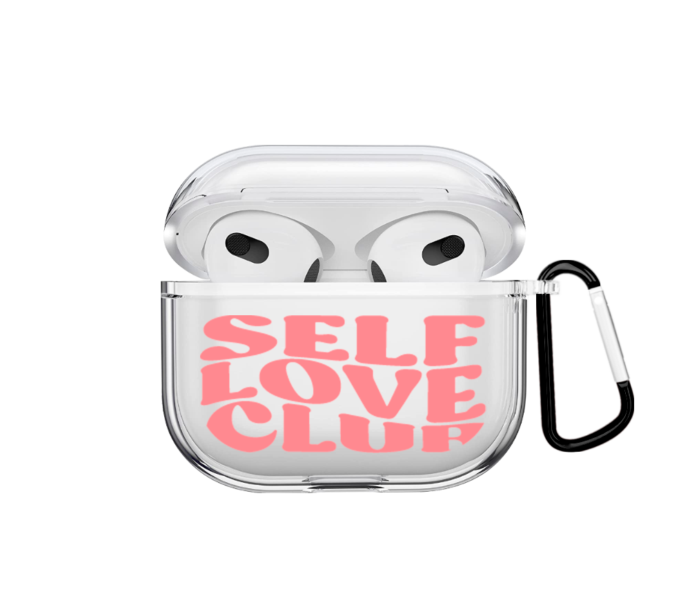 Self Love Club Pink Airpods case - Mandala Cases