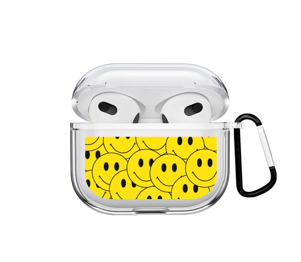 Yellow Happy Faces AirPods Case - Mandala Cases