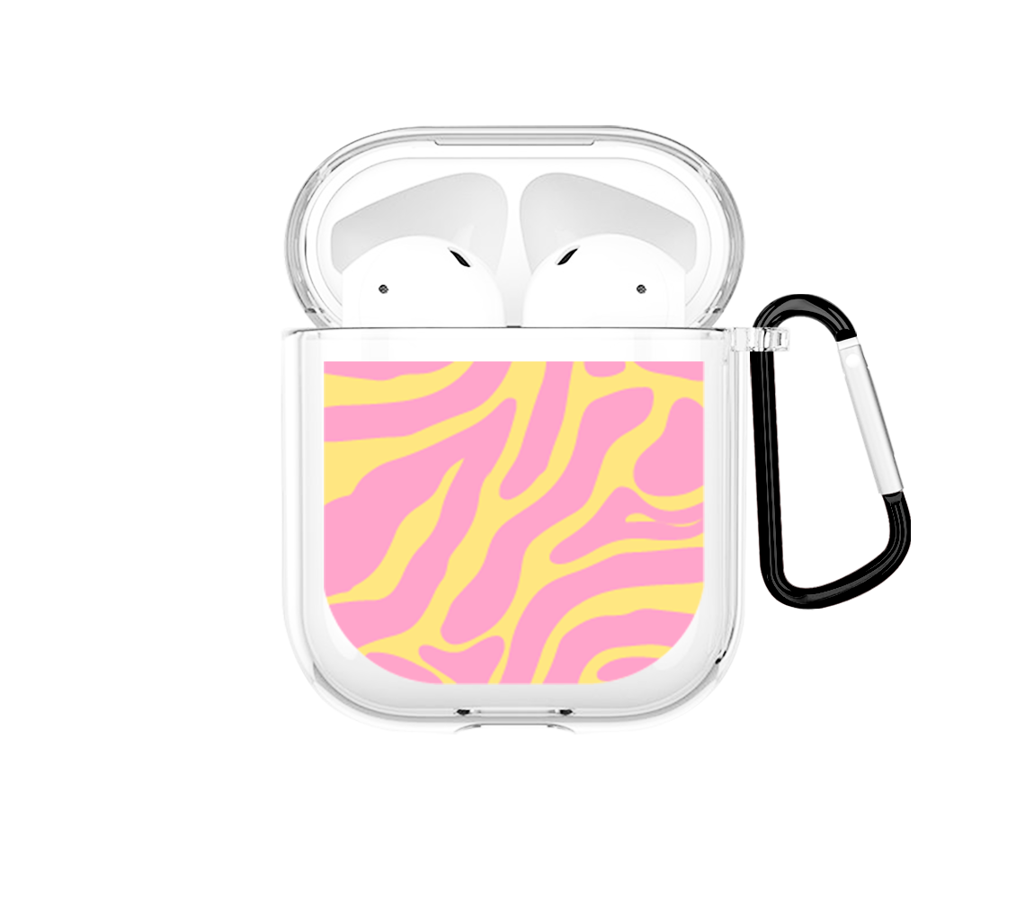 Lineas rosa y amarillo AirPods Case - Mandala Cases