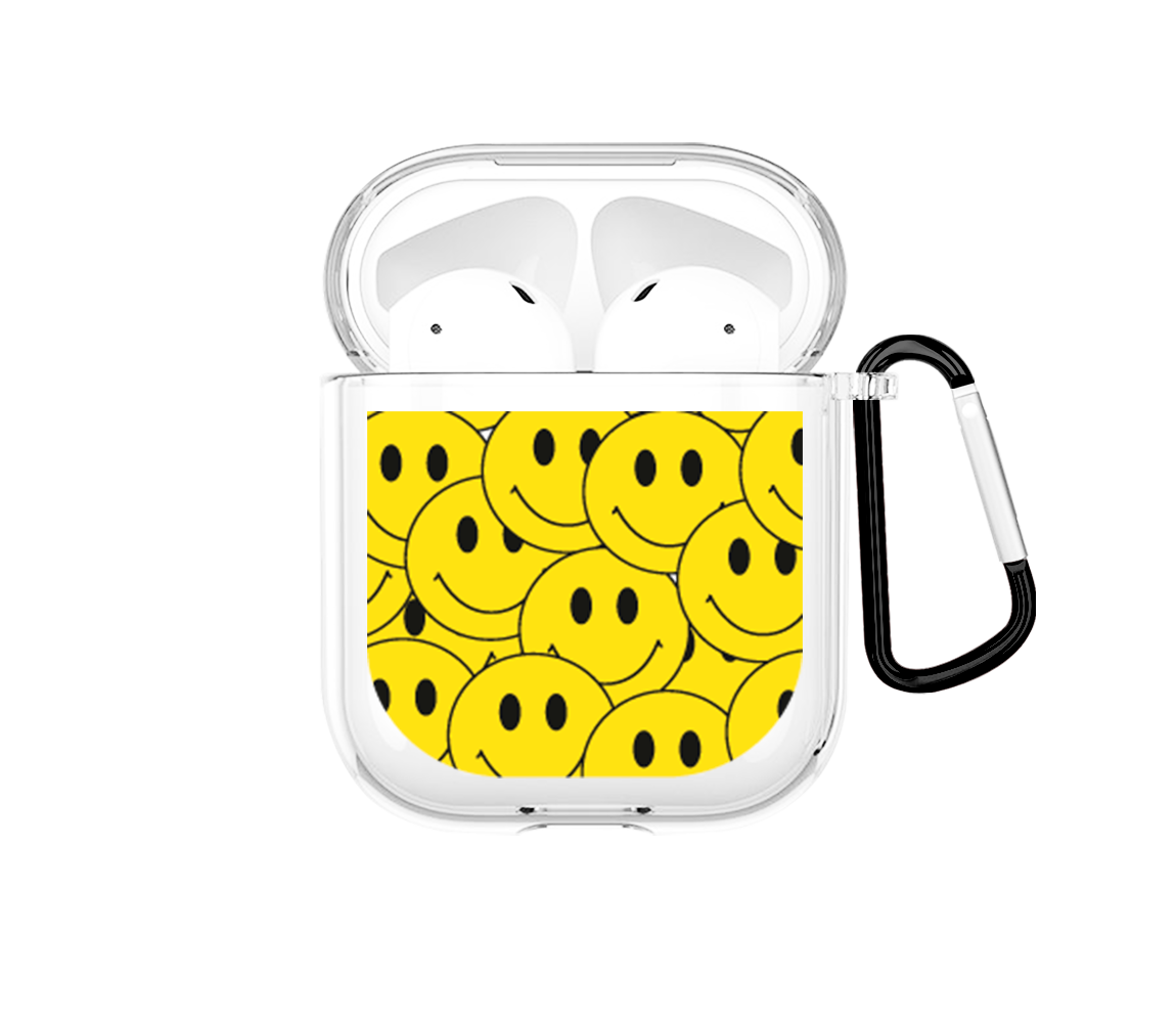 Yellow Happy Faces AirPods Case - Mandala Cases