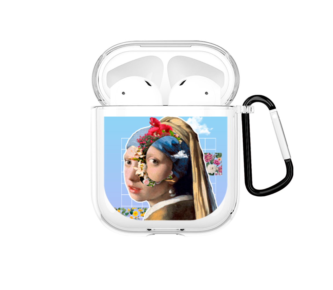 Joven de la perla collage Airpods case - Mandala Cases 