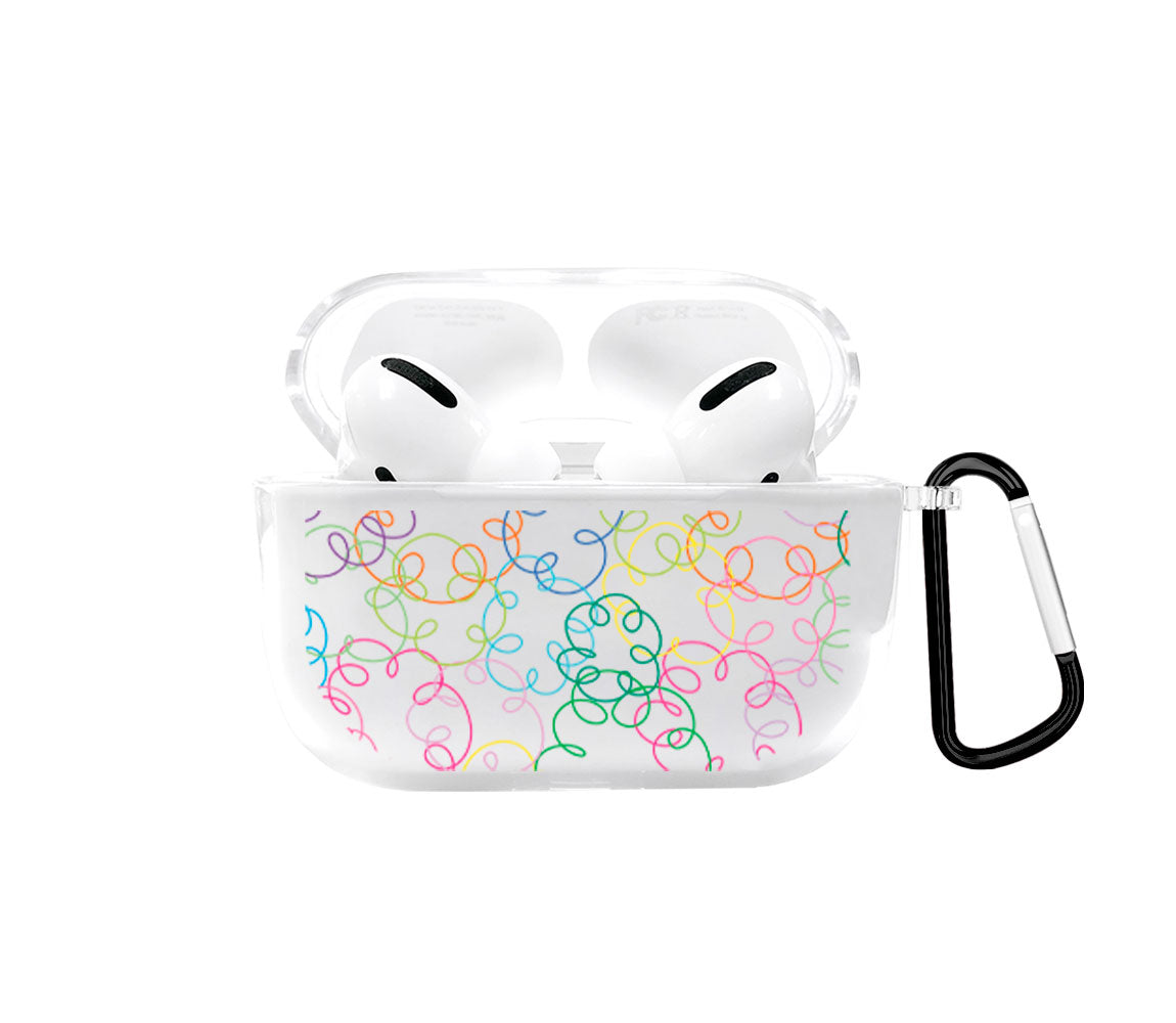 Curly Lines AirPods Case - Mandala Cases