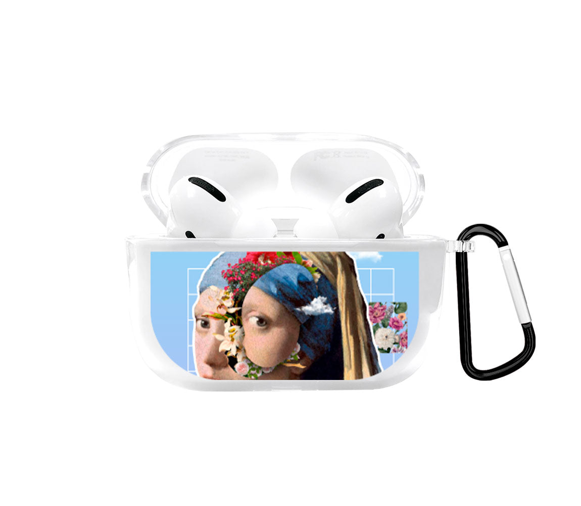 Joven de la perla collage Airpods case - Mandala Cases 