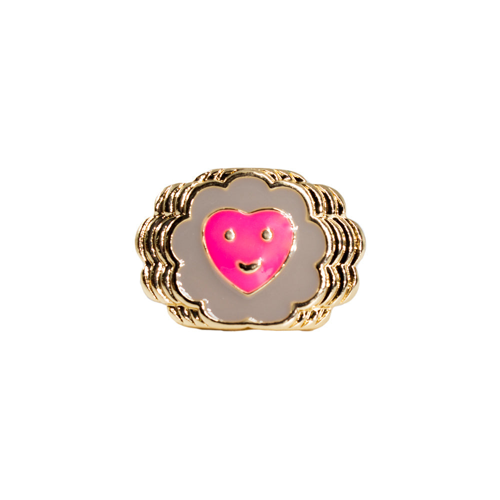 METAL PINK HEART RING - Mandala Cases