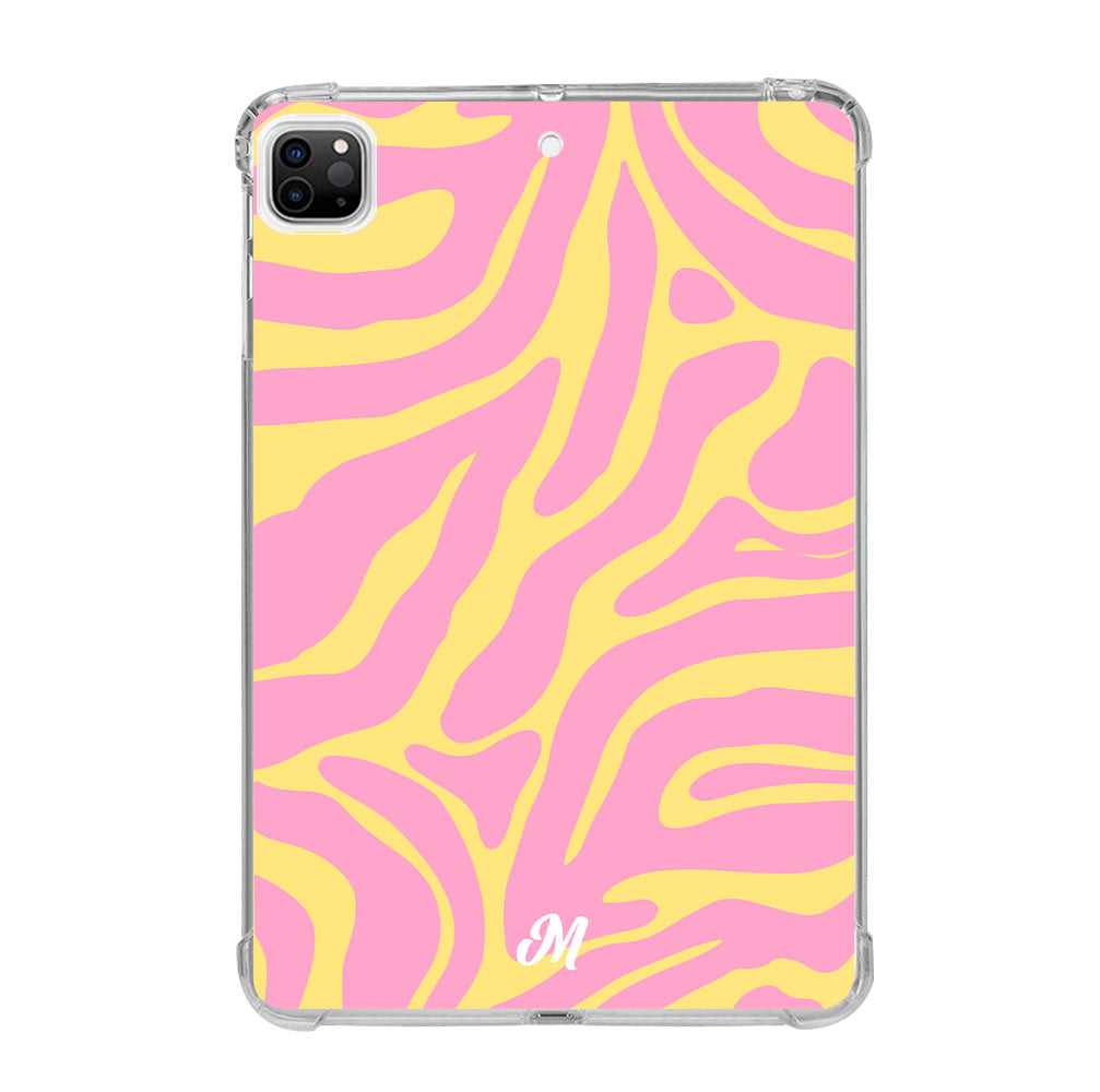 Lineas rosa y amarillo iPad Case - Mandala Cases