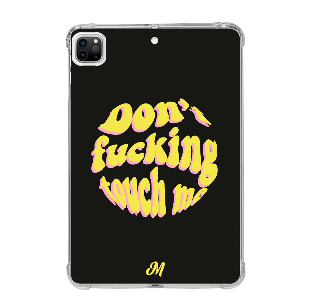 Don't fucking touch me amarillo iPad Case - Mandala Cases
