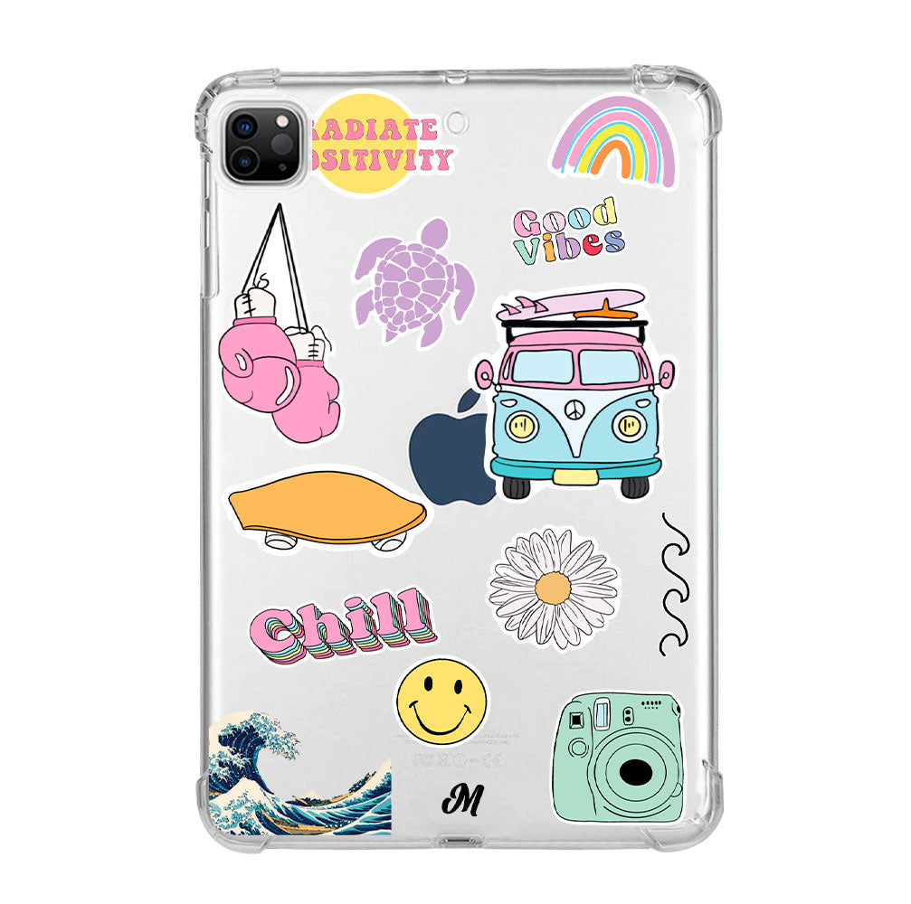 Chill Summer Stickers iPad Case - Mandala Cases