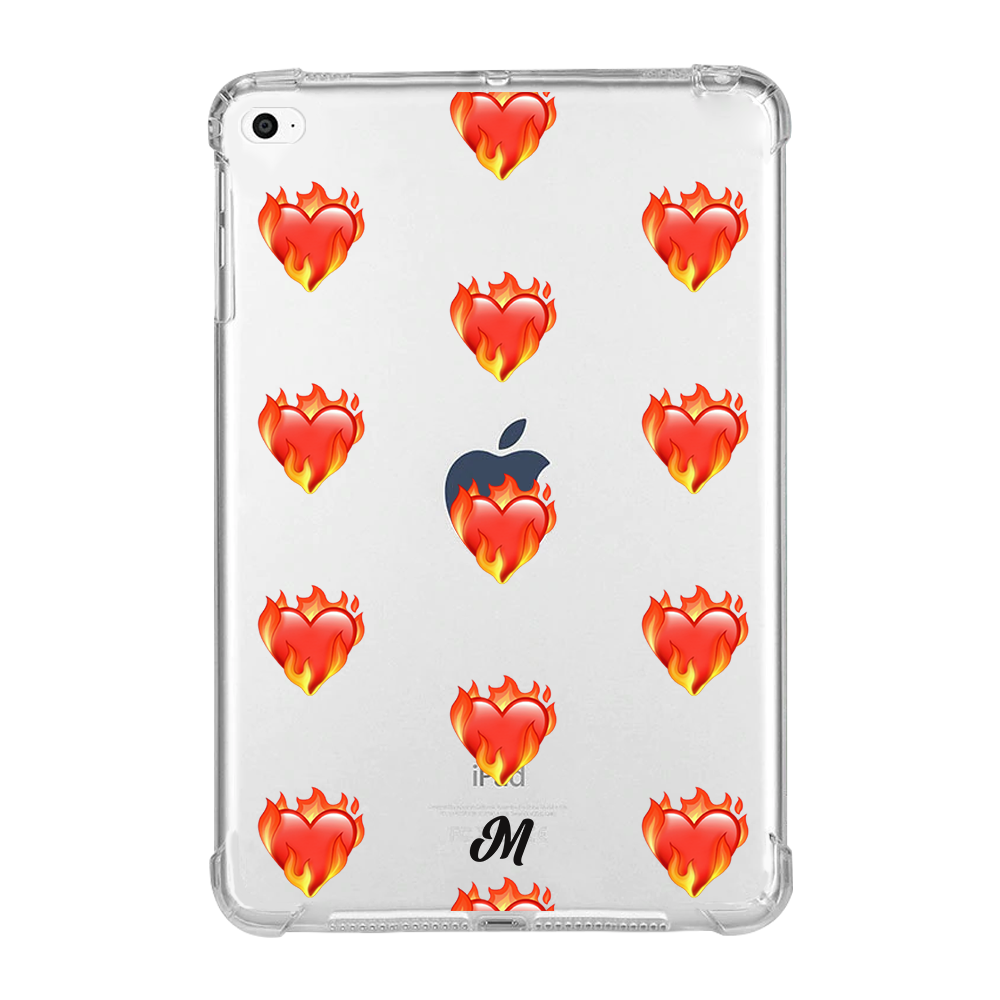Corazón en llamas iPad Case - Mandala Cases