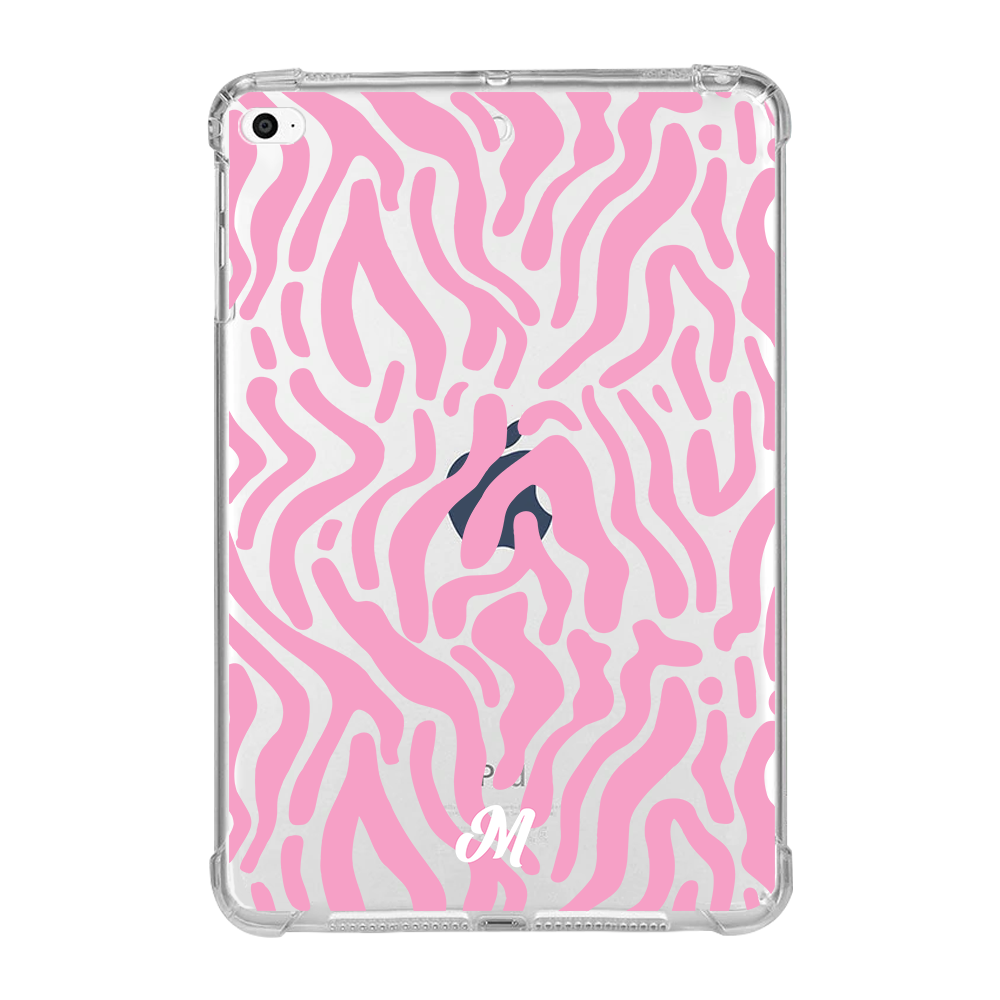 Clear Pink Lines Print iPad Case - Mandala Cases