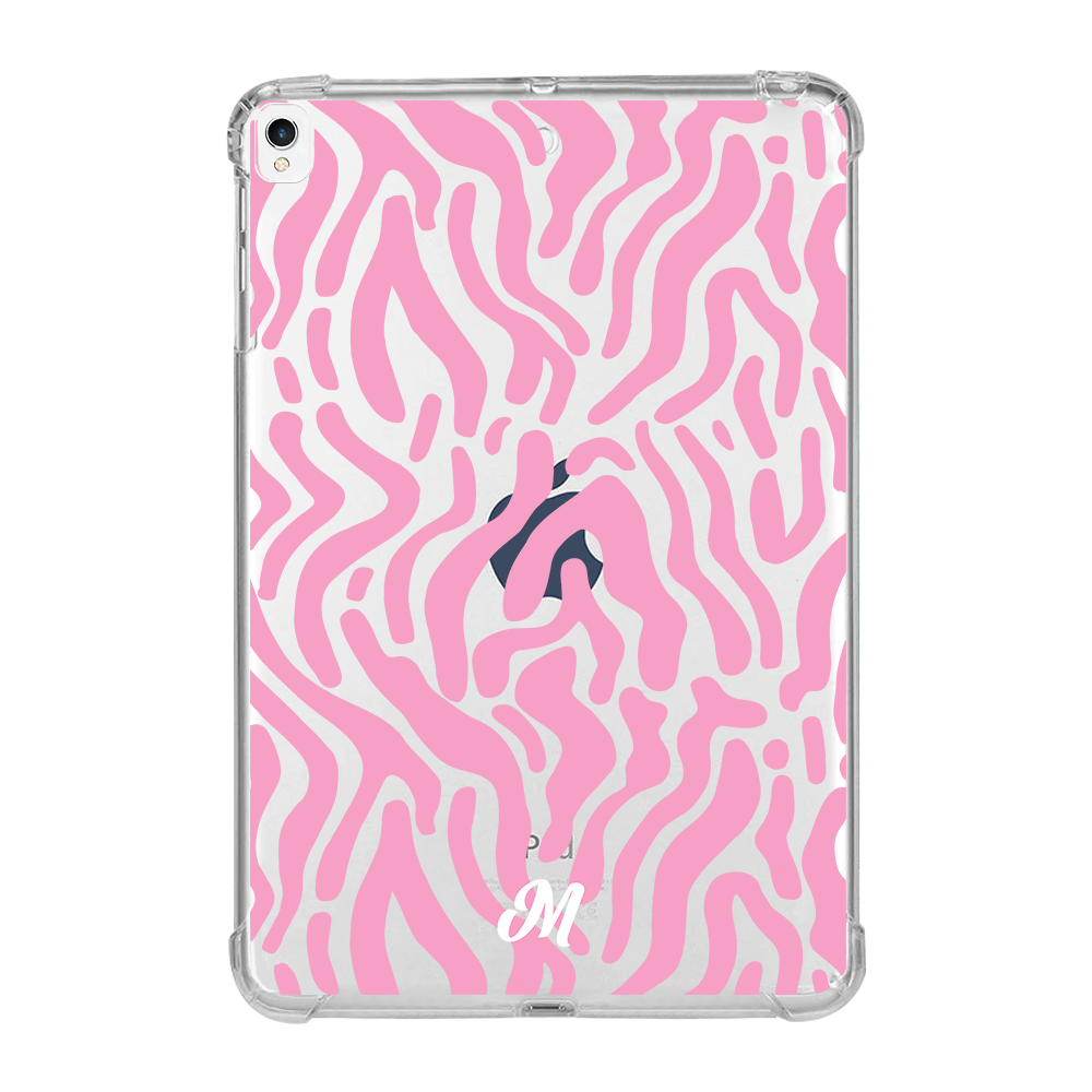 Clear Pink Lines Print iPad Case - Mandala Cases