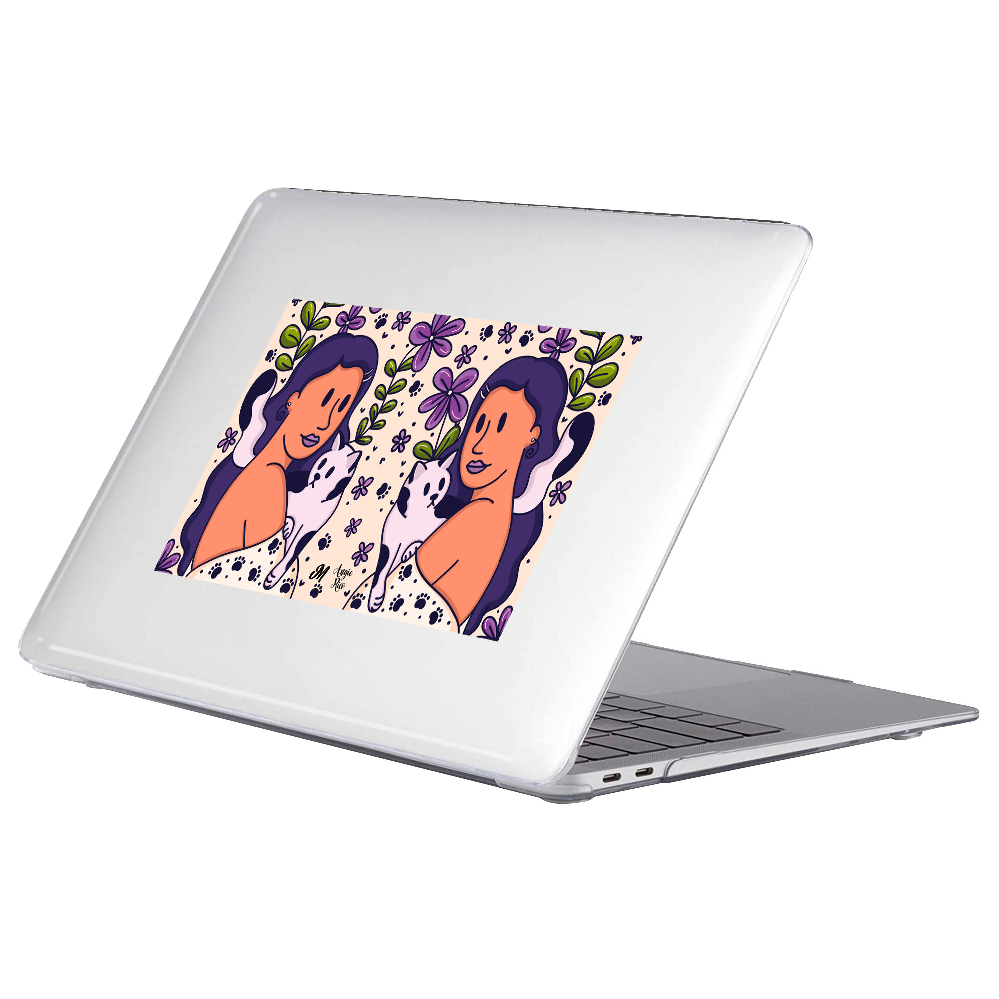 Mujer Gato MacBook Case - Mandala Cases