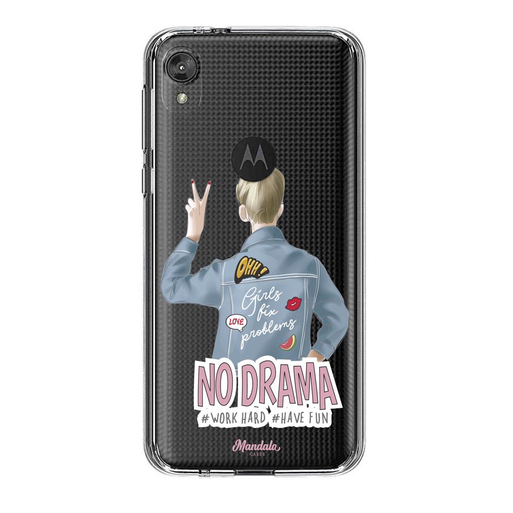 Case para Motorola E6 play Funda No Drama  - Mandala Cases