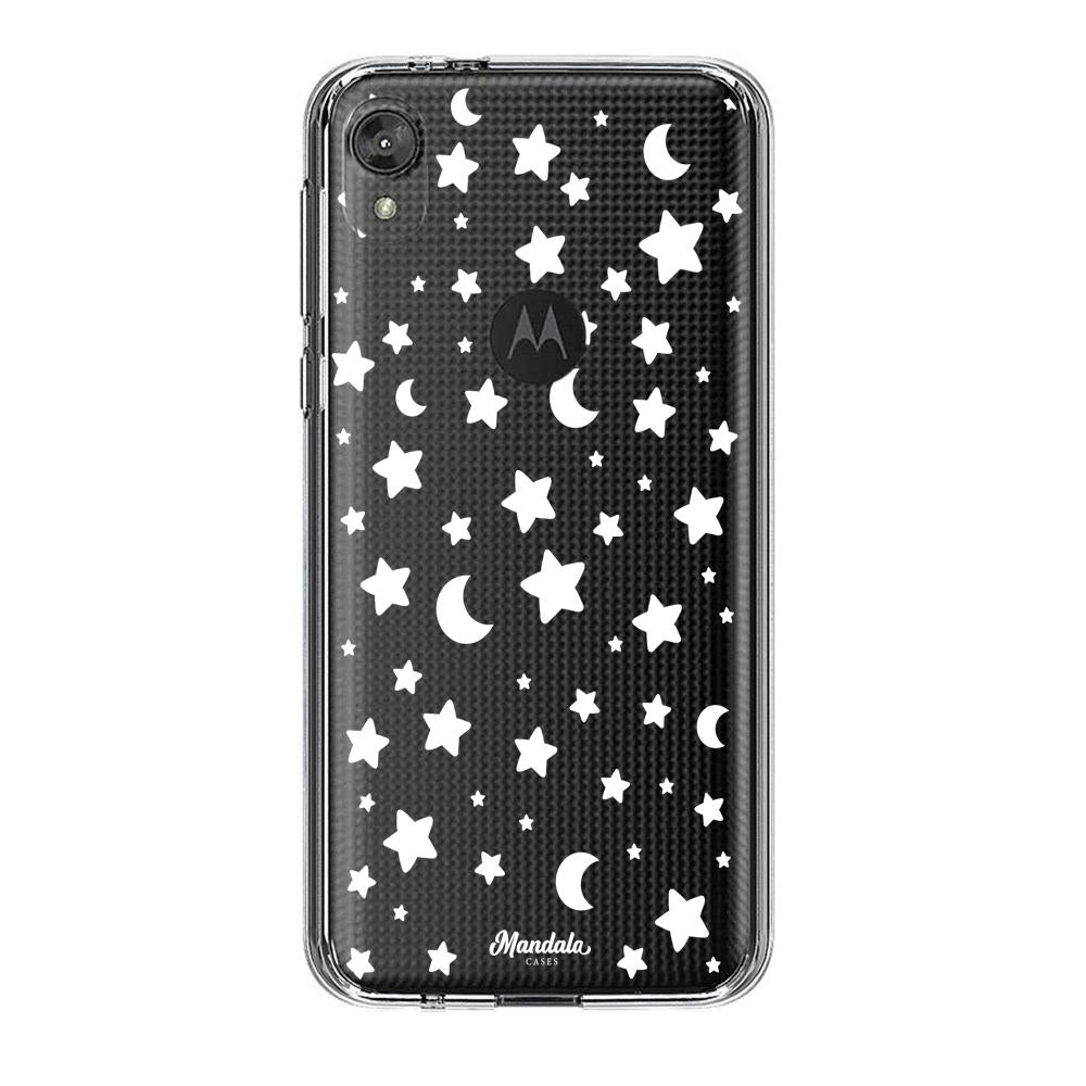 Case para Motorola E6 play Funda Universo Blanco - Mandala Cases