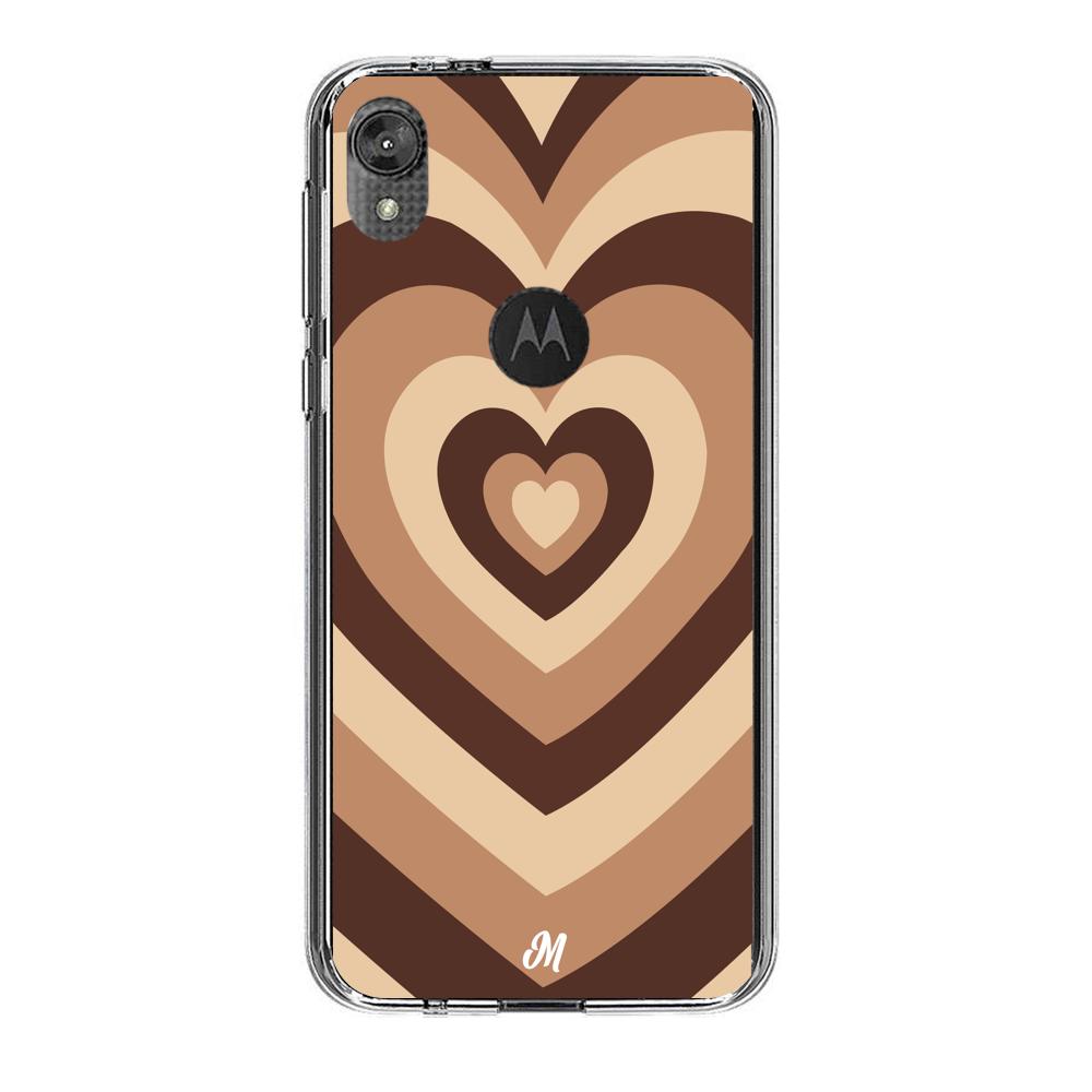Case para Motorola E6 play Corazón café - Mandala Cases