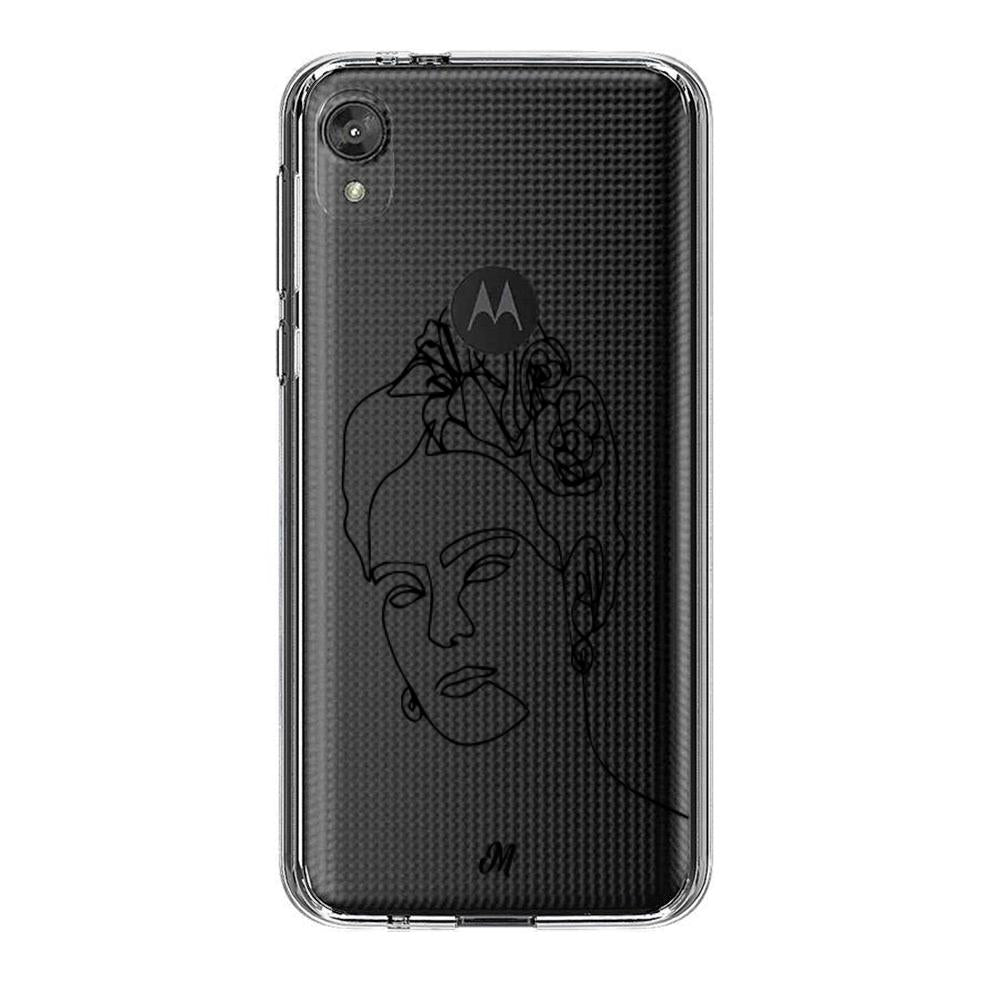 Estuches para Motorola E6 play - Frida Line Art Case  - Mandala Cases