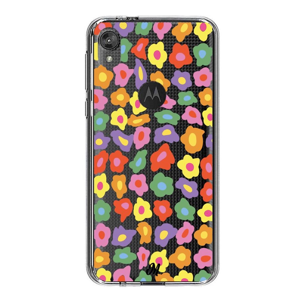 Case para Motorola E6 play Flores Retro   - Mandala Cases