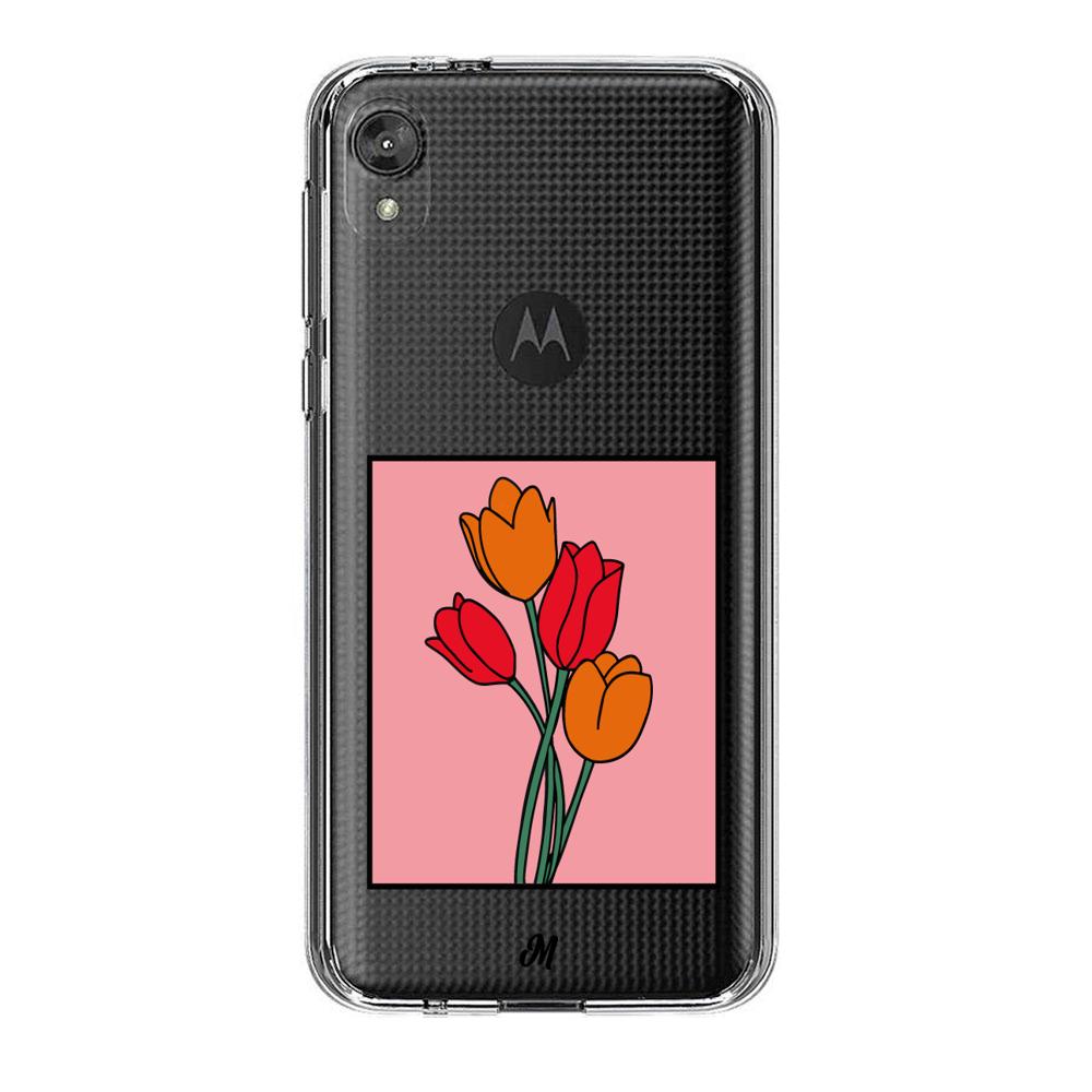 Case para Motorola E6 play Tulipanes de amor - Mandala Cases