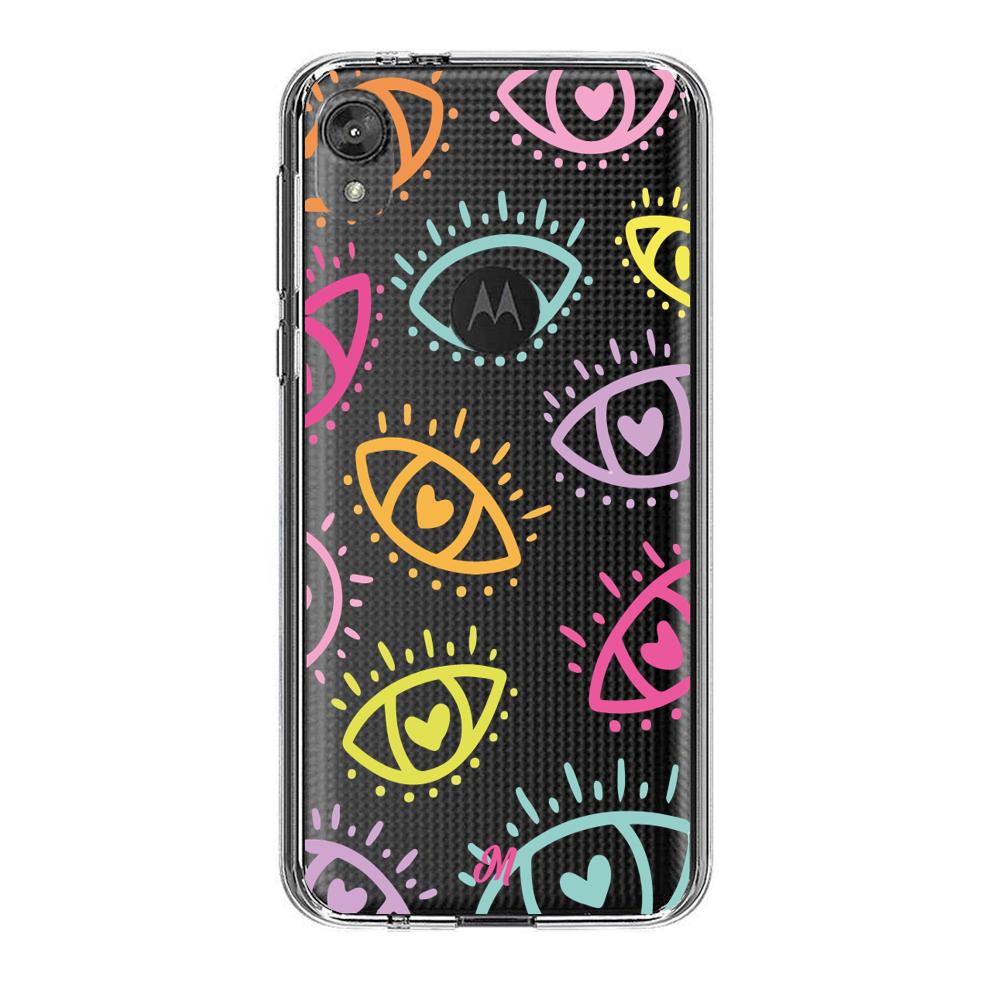 Case para Motorola E6 play Eyes In Love-  - Mandala Cases