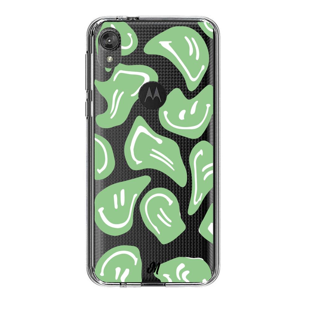 Case para Motorola E6 play Happy Face Verde-  - Mandala Cases