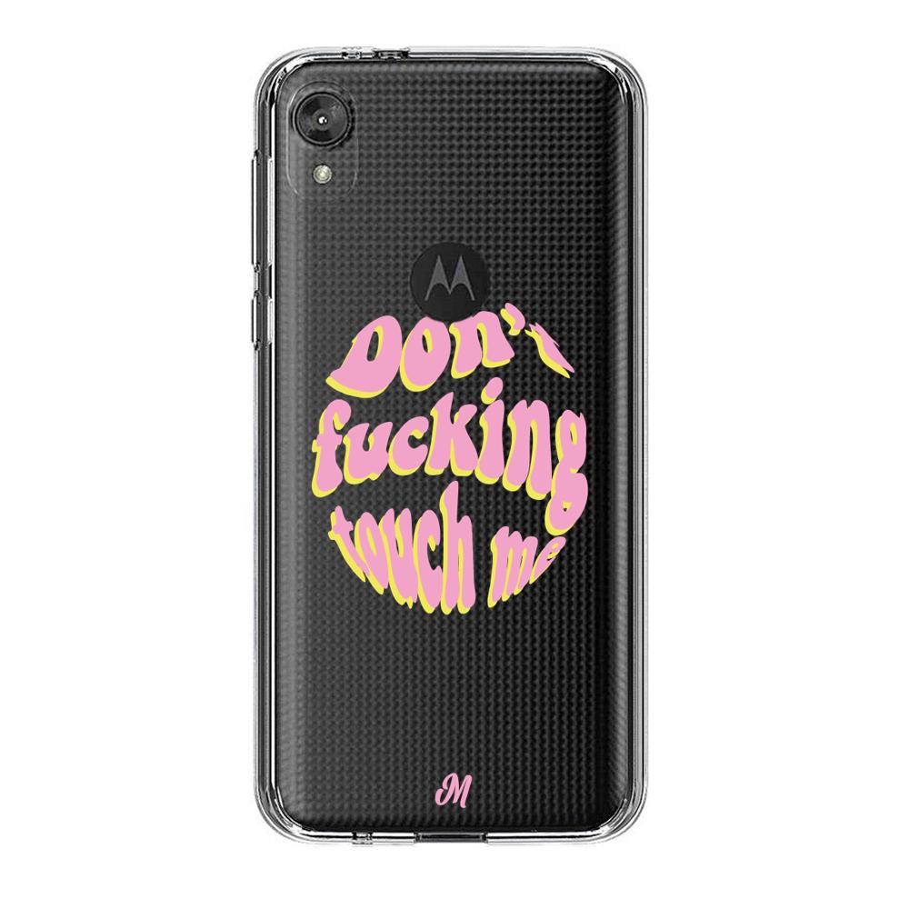 Case para Motorola E6 play Don't fucking touch me rosa - Mandala Cases