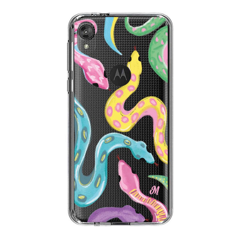 Case para Motorola E6 play Serpientes coloridas - Mandala Cases