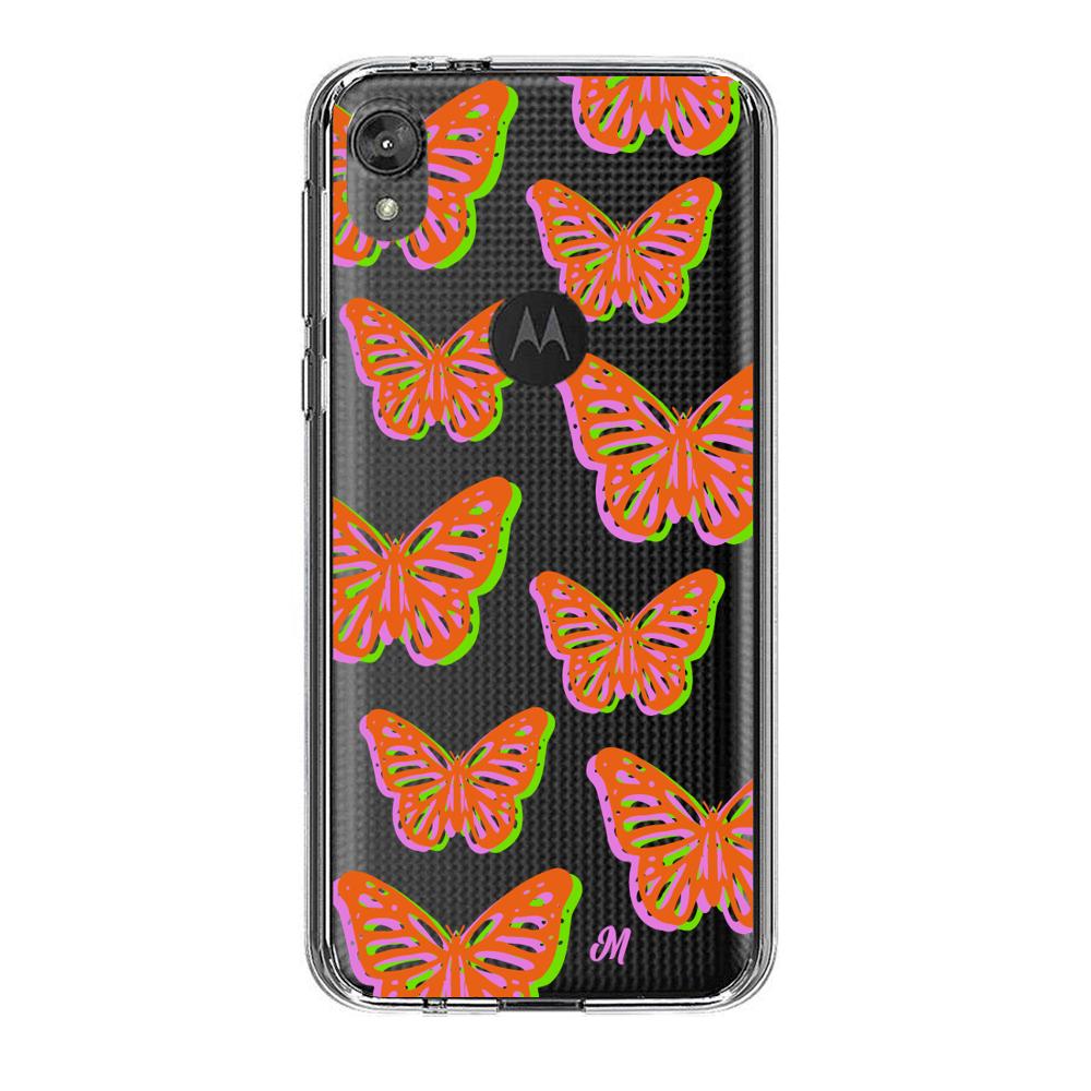 Case para Motorola E6 play Mariposas rojas aesthetic - Mandala Cases