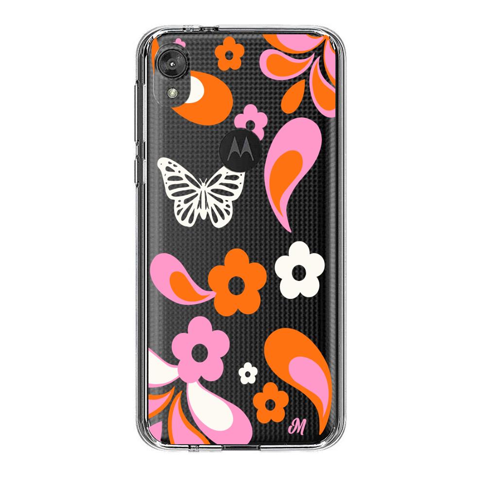 Case para Motorola E6 play Flores rojas aesthetic - Mandala Cases