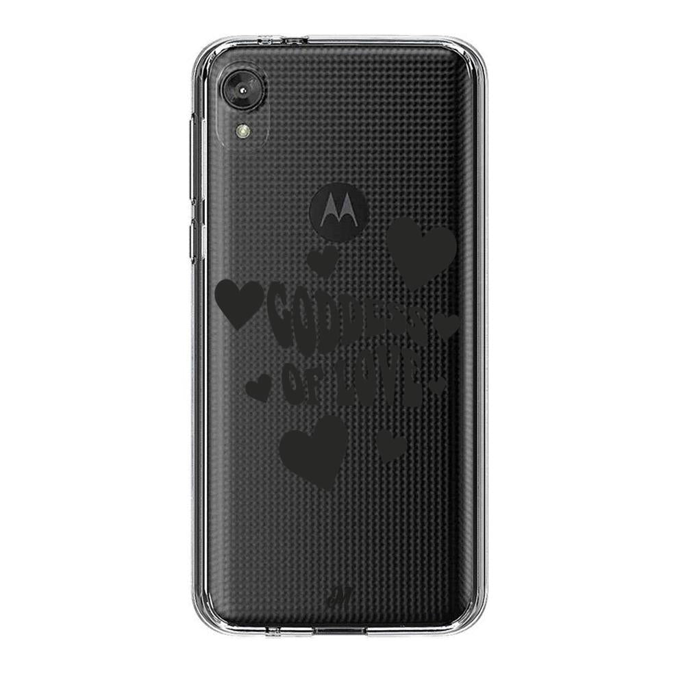 Case para Motorola E6 play Goddess of love negro - Mandala Cases