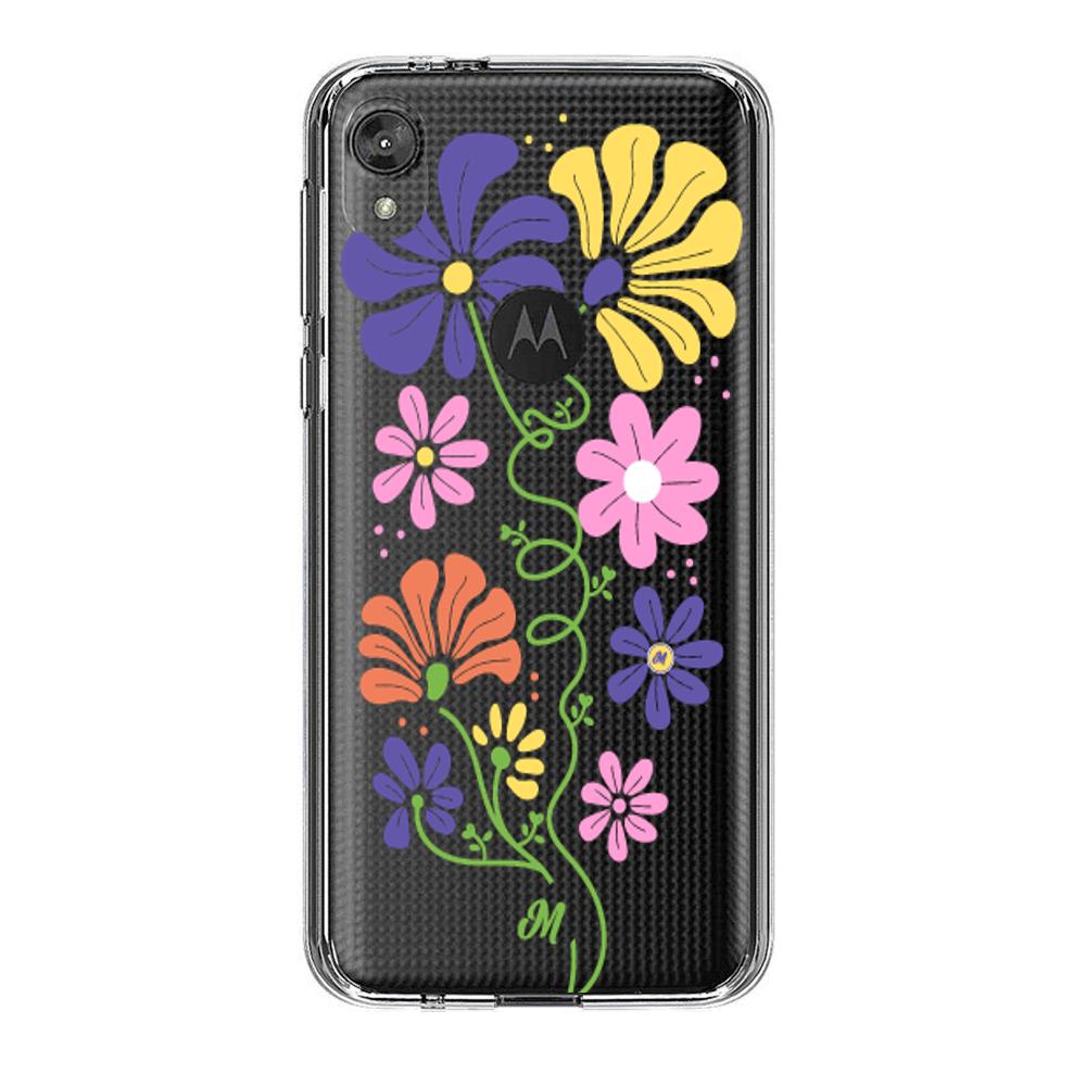 Case para Motorola E6 play Flores abstractas - Mandala Cases