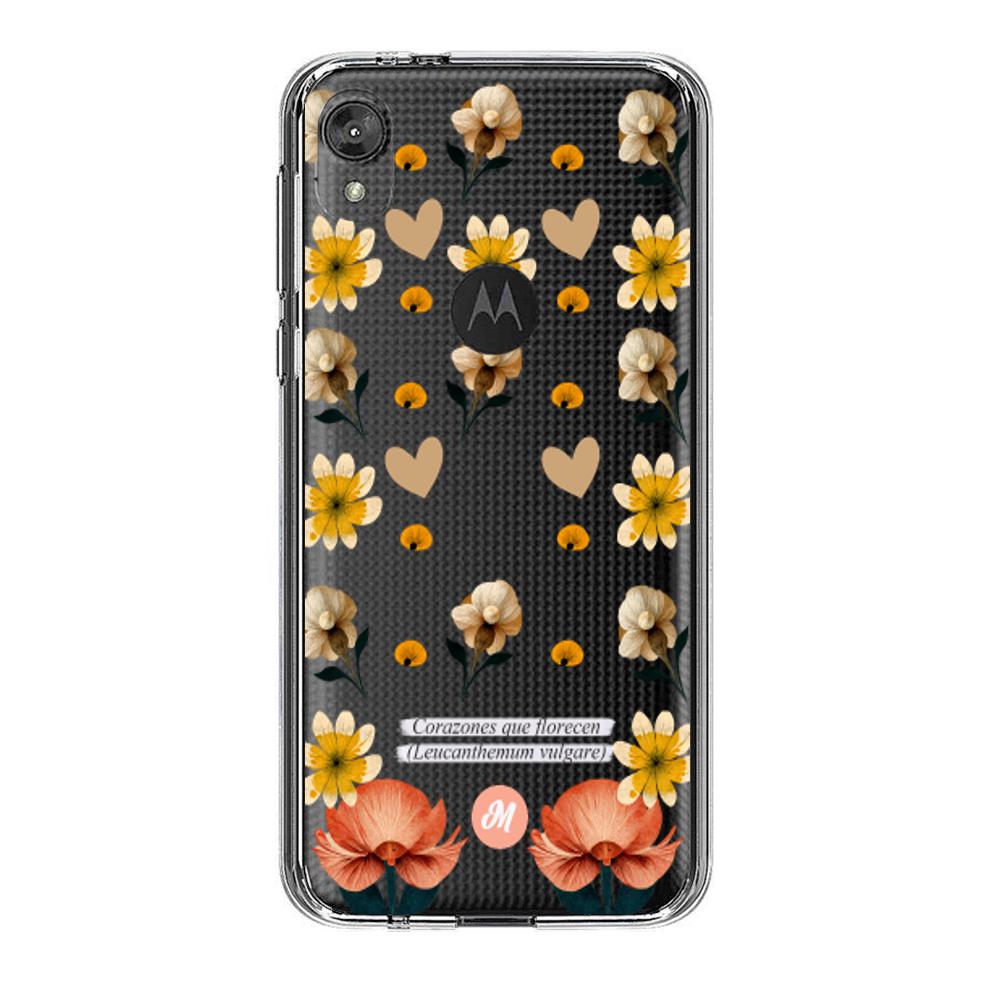 Cases para Motorola E6 play Corazones que florecen - Mandala Cases