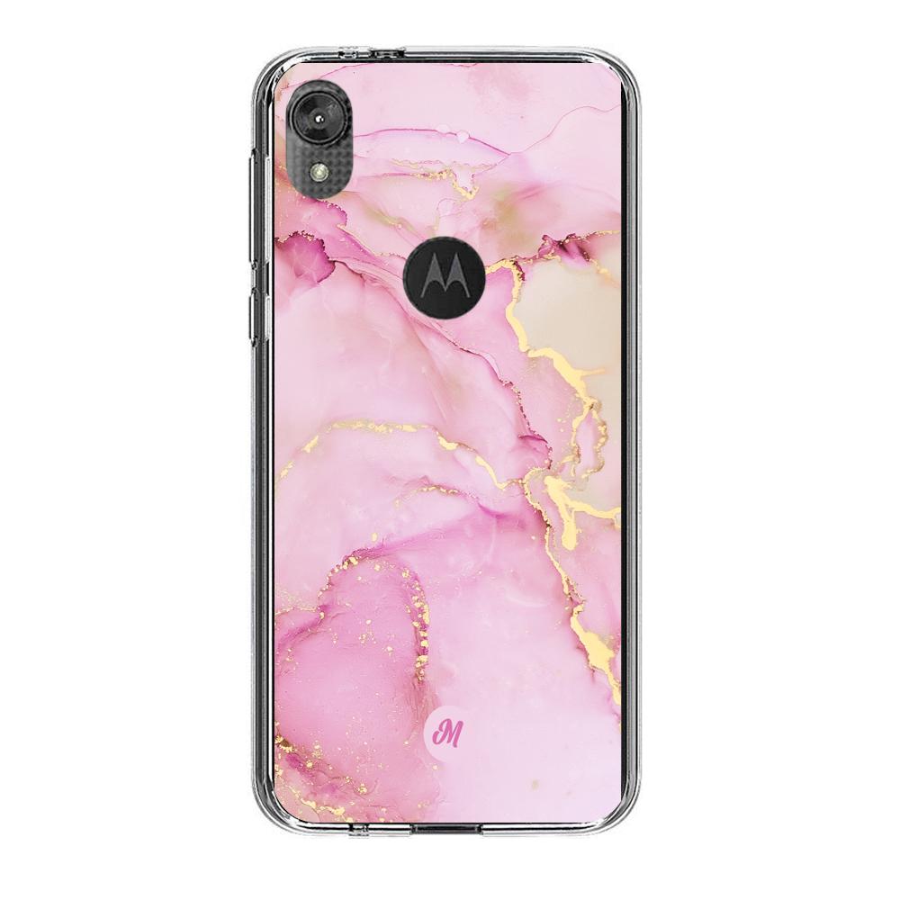 Cases para Motorola E6 play Pink marble - Mandala Cases