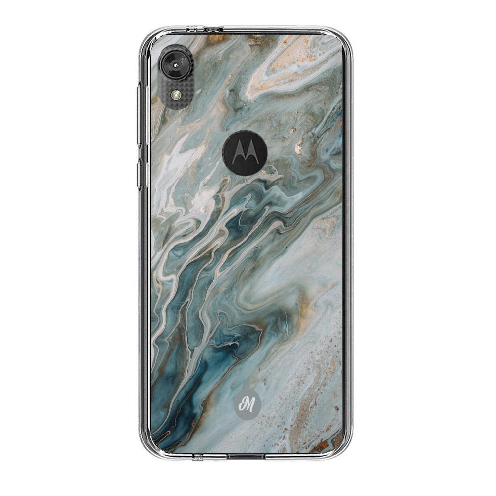 Cases para Motorola E6 play liquid marble gray - Mandala Cases