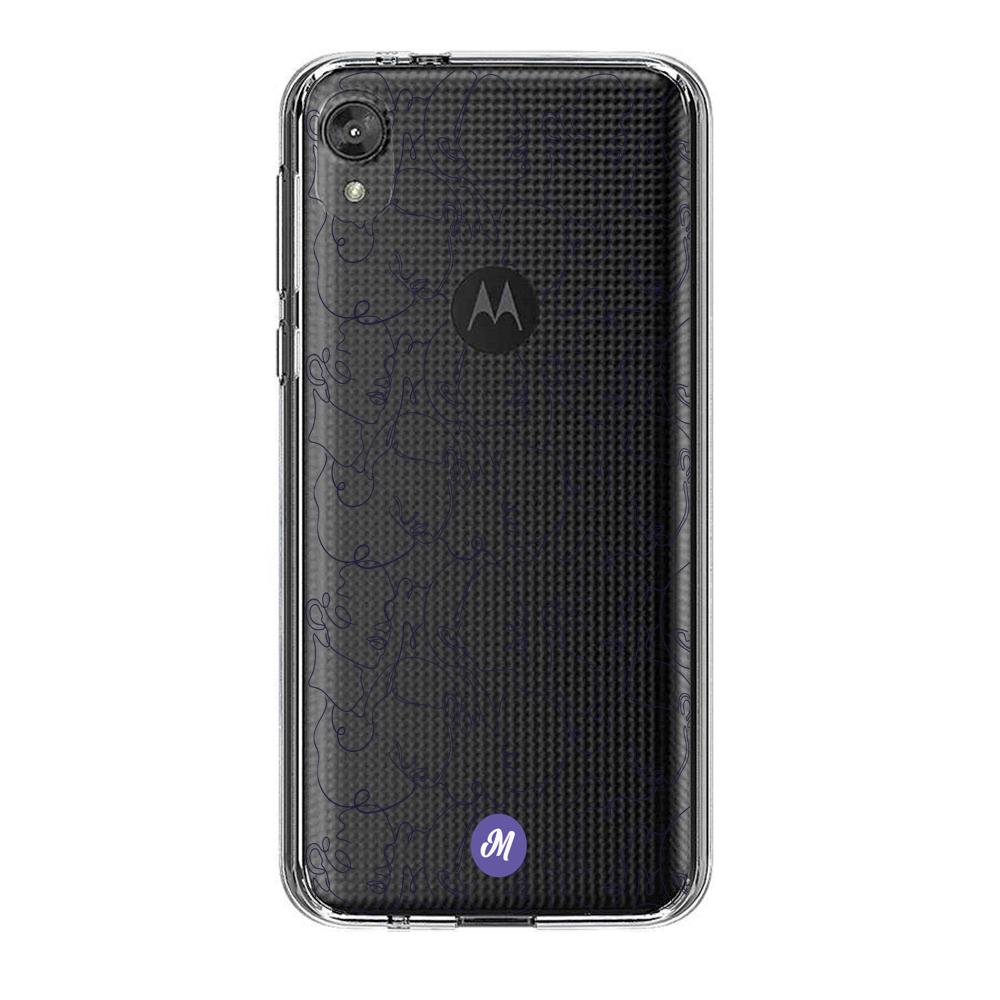 Cases para Motorola E6 play Funda Caras en Líneas Remake - Mandala Cases