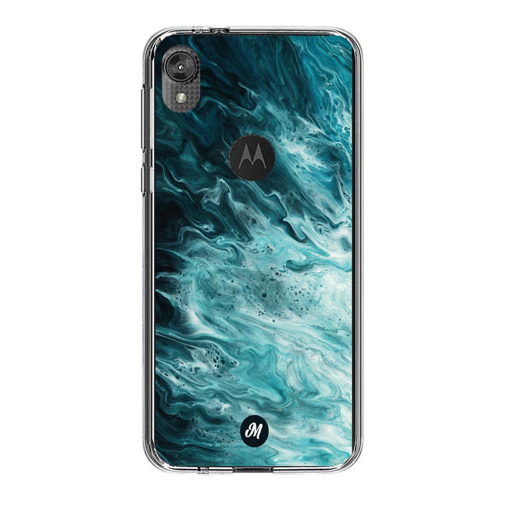 Cases para Motorola E6 play Marble case Remake - Mandala Cases