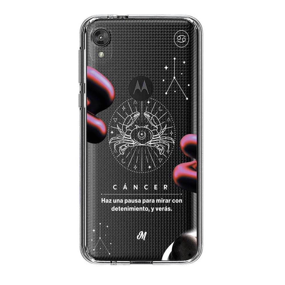 Cases para Motorola E6 play CANCER 24 TRANSPARENTE - Mandala Cases