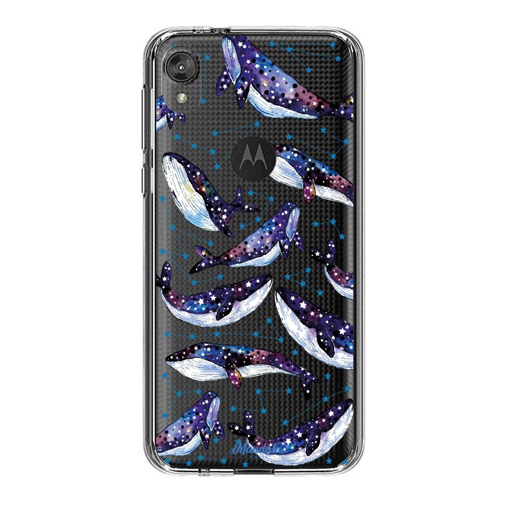 Case para Motorola E6 play Funda Ballenas Espaciales  - Mandala Cases