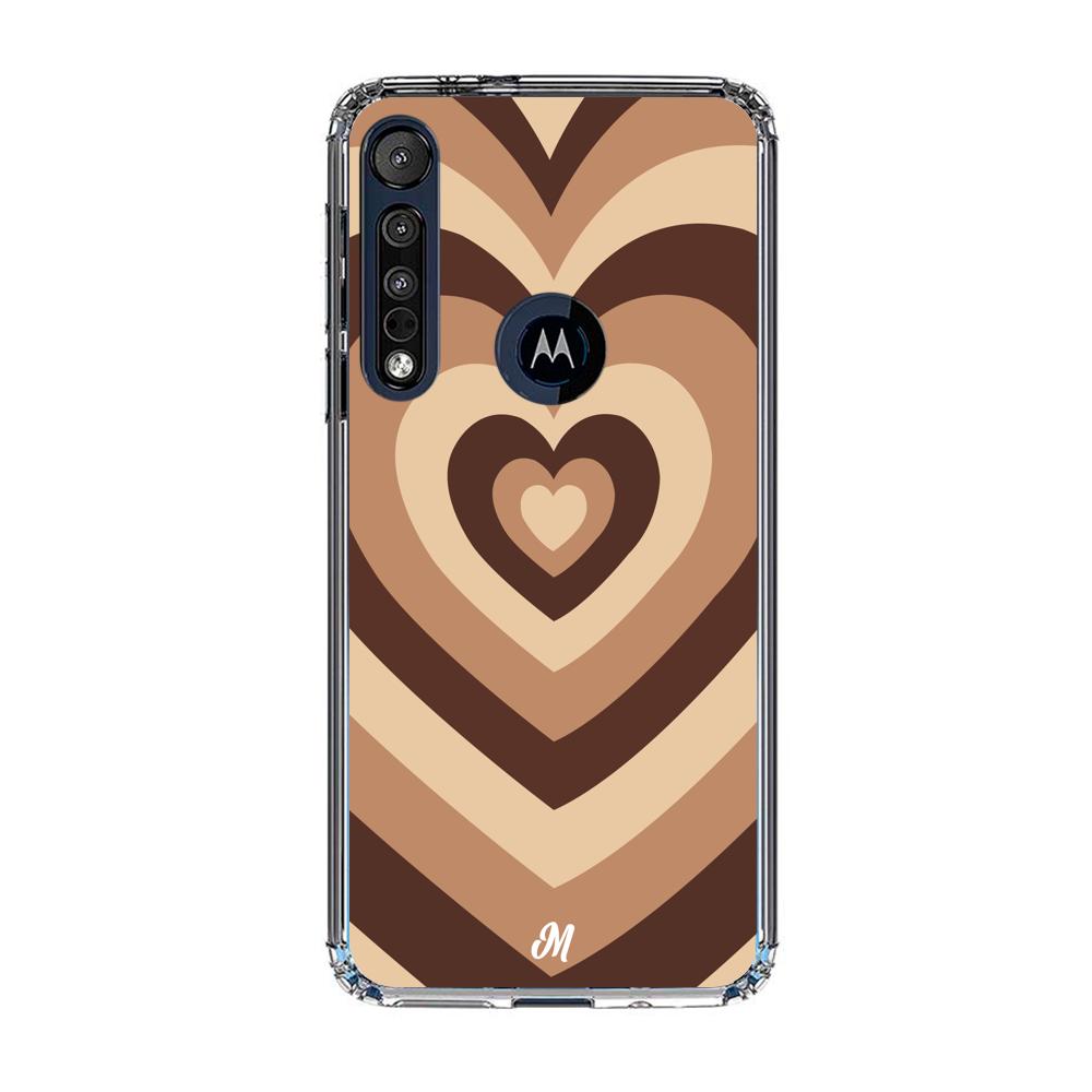 Case para Motorola G8 play Corazón café - Mandala Cases