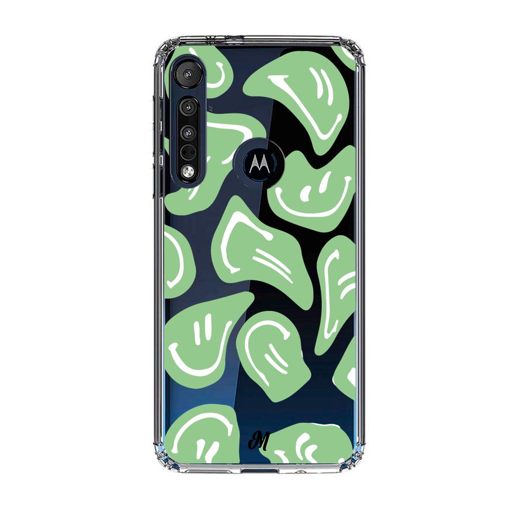 Case para Motorola G8 play Happy Face Verde-  - Mandala Cases
