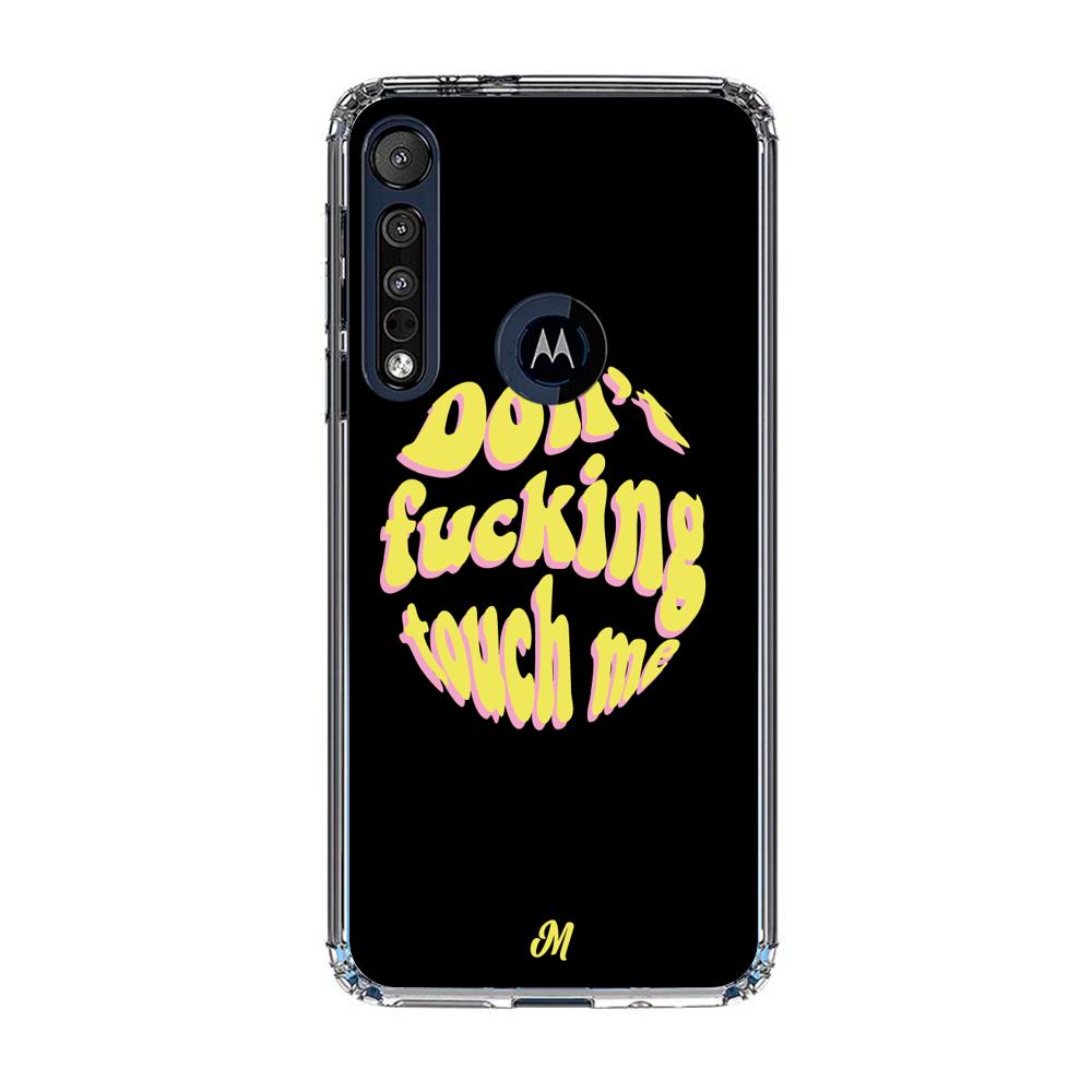Case para Motorola G8 play Don't fucking touch me amarillo - Mandala Cases