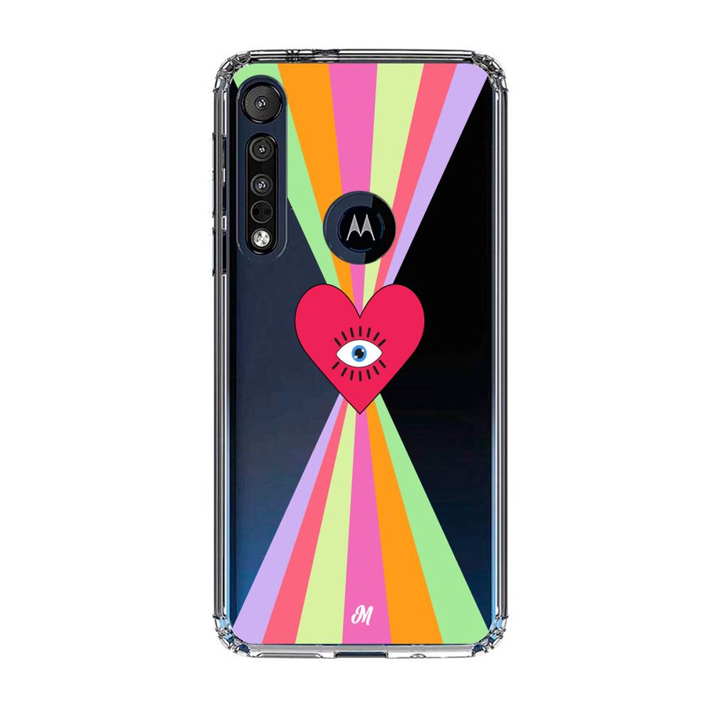 Case para Motorola G8 play Corazon arcoiris - Mandala Cases