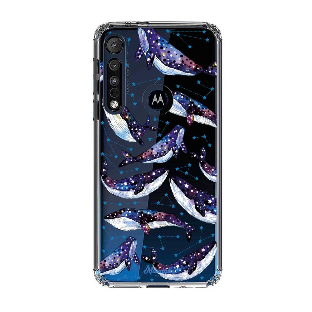 Case para Motorola G8 play Funda Ballenas Espaciales  - Mandala Cases