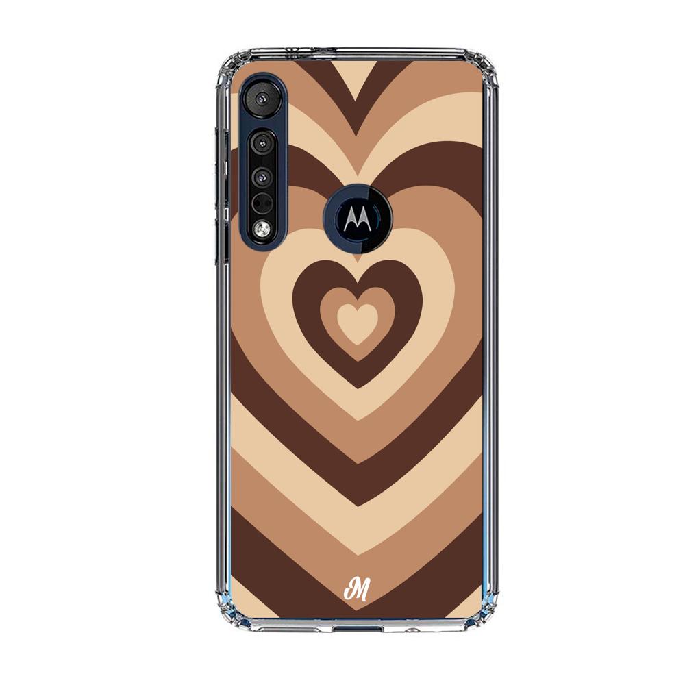 Case para Motorola G8 plus Corazón café - Mandala Cases